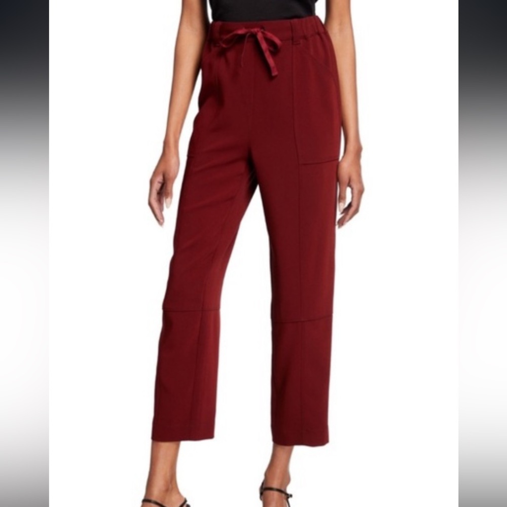 Cinq à Sept Deep Red Casual Trousers
